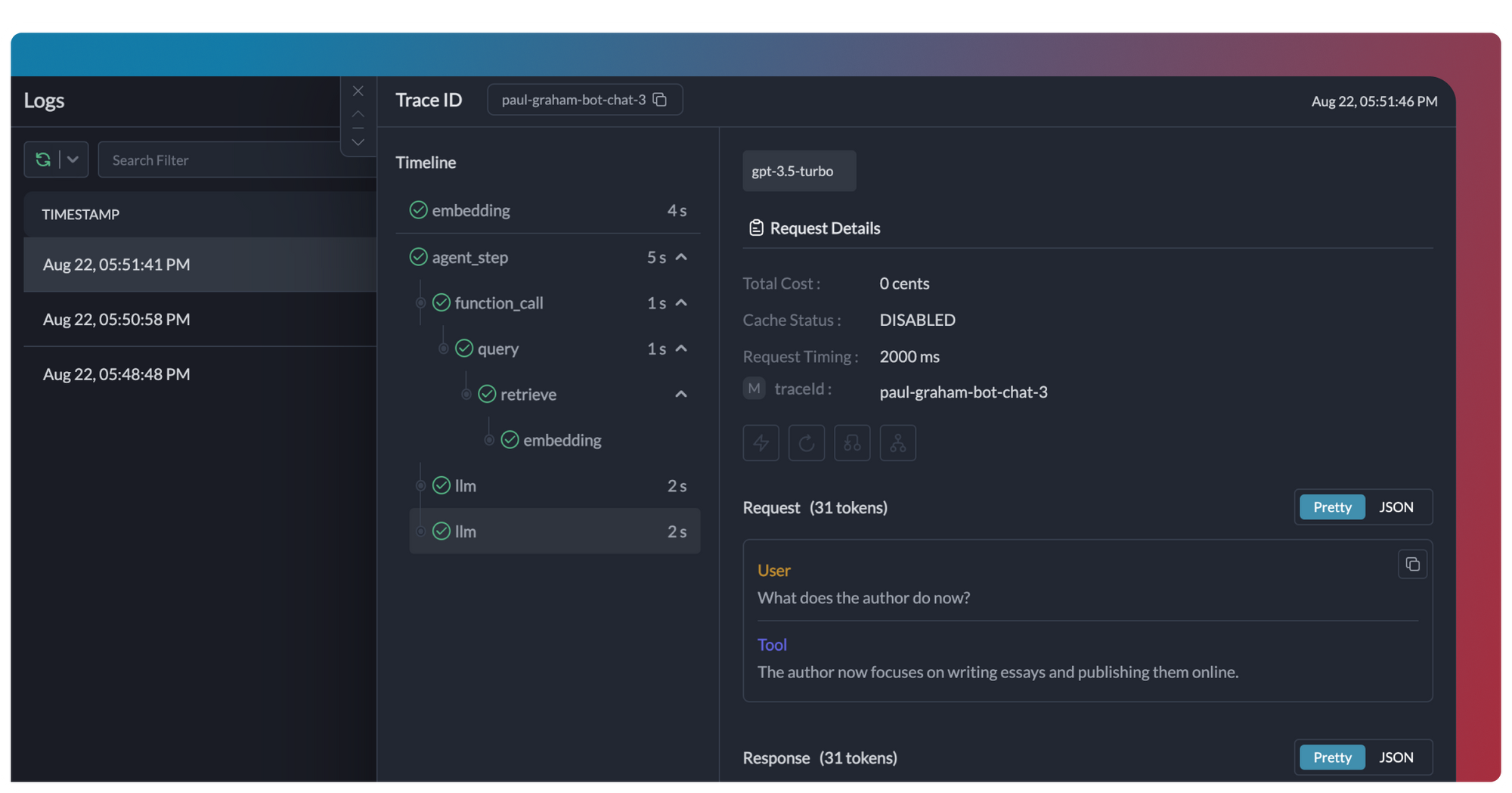 OpenTelemetry-compliant tracing